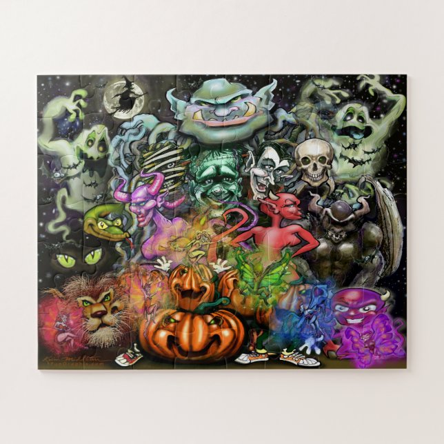 Puzzle Monstres d'Halloween (Horizontal)