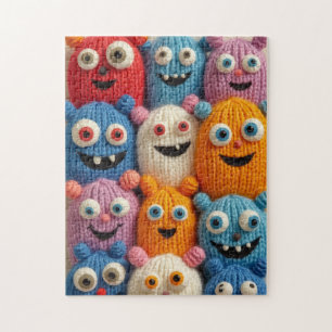 Puzzle monstres tricotés