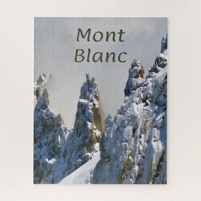 Puzzle Mont Blanc Monte Bianco Alpes blanches Europe (Vertical)