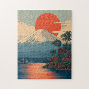 Puzzle Mont Fuji Japon vintage