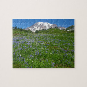 Puzzle Mont Rainier avec Lupins pourpres