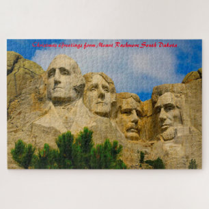 Puzzle Mont Rushmore Dakota du Sud.voeux de Noël