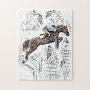 Puzzle Montage de barrières de chevaux de pullover