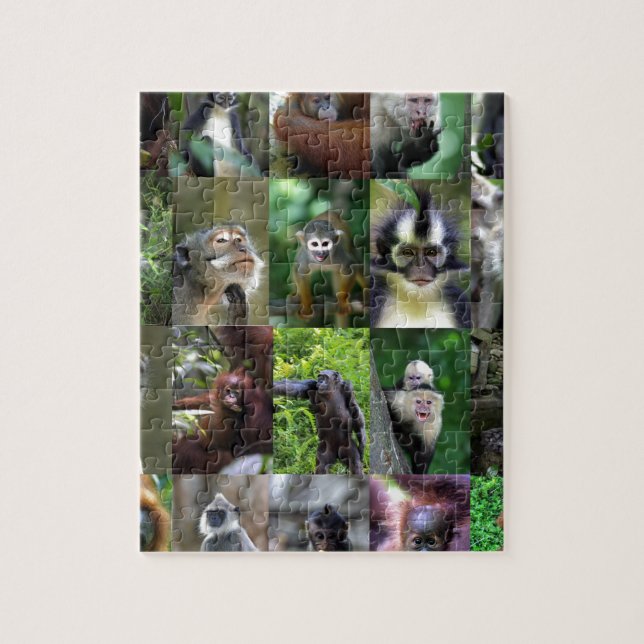 Puzzle Montage de primates singes (Vertical)