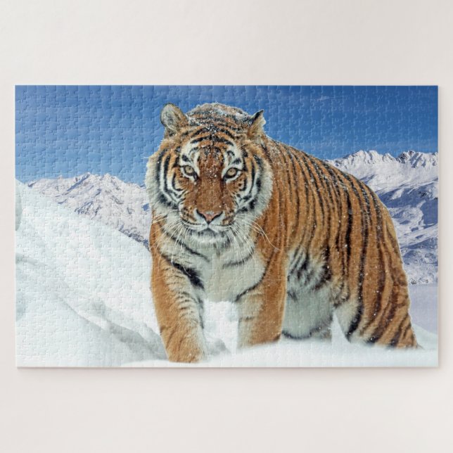 Puzzle Montagnes du tigre de neige Nature animale Photo (Horizontal)