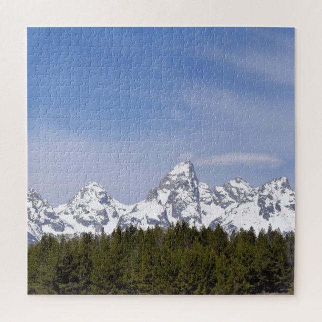 Puzzle Montagnes, pins et ciels bleus - 20x20 pouces (Vertical)