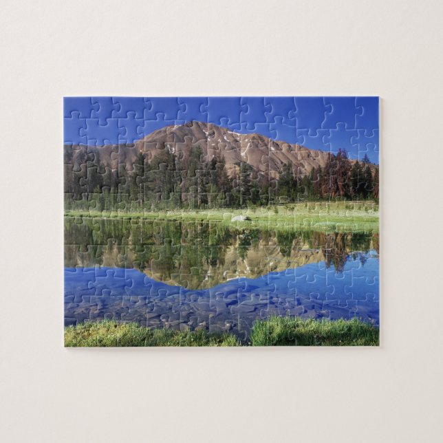 Puzzle Montagnes Sawtooth reflétées dans Fourth of July (Horizontal)