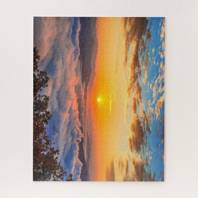 Puzzle Montagnes Seoraksan couvertes de brouillard au lev (Vertical)