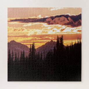 Puzzle Montagnes Sunset pittoresques Jungle Pine arbres a