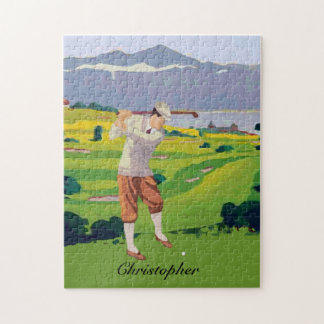 Puzzle Montagnes vintages personnalisées de style jouant