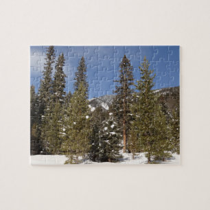 Puzzle Montana Mountain Trails in Winter Landcape Photo