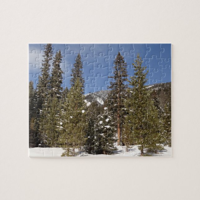 Puzzle Montana Mountain Trails in Winter Landcape Photo (Horizontal)