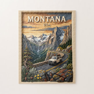 Puzzle Montana Road Trip Glacier National Park Texture 3D