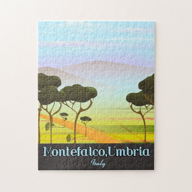 Puzzle Montefalco, Ombrie Italie affiche de voyage (Vertical)