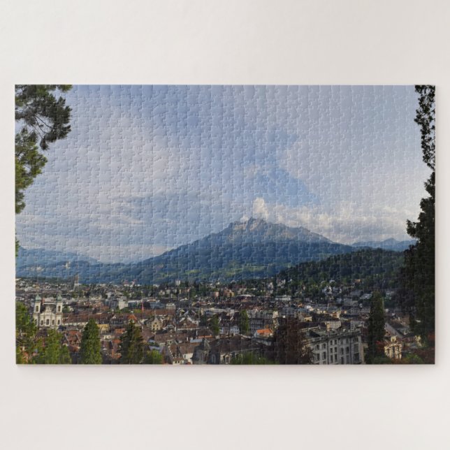 Puzzle Montez la luzerne Suisse - PC de Pilatus de 20x30 (Horizontal)