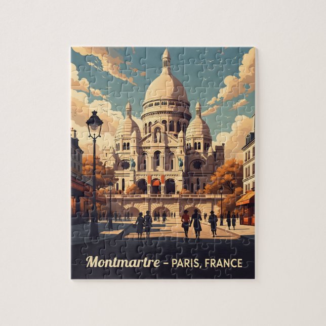 Puzzle Montmartre Paris avec basilique Coeur sacrée (Vertical)