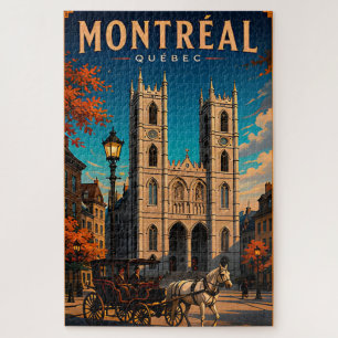 Puzzle ⛪ Montréal Québec Voyage Rétro 🇨🇦