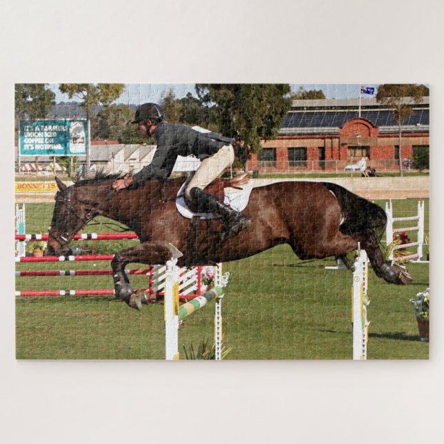 Puzzle Montrer saut cheval et cavalier 2 (Horizontal)