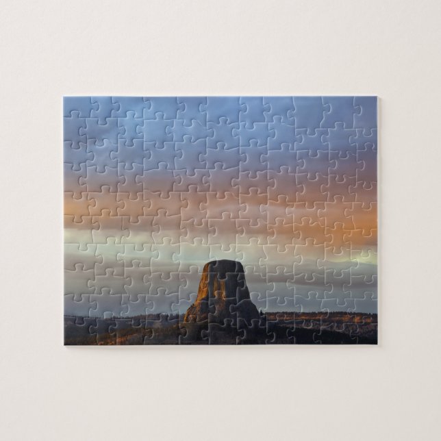 Puzzle Monument national de Devils Tower, Orage au couche (Horizontal)