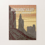 Puzzle Monument Valley Arizona Utah Vintage<br><div class="desc">Monument Valley,  une région désertique de sable rouge située à la frontière entre l'Arizona et l'Utah,  est connue pour les imposantes buttes en grès du Monument Valley Navajo Tribal Park.</div>