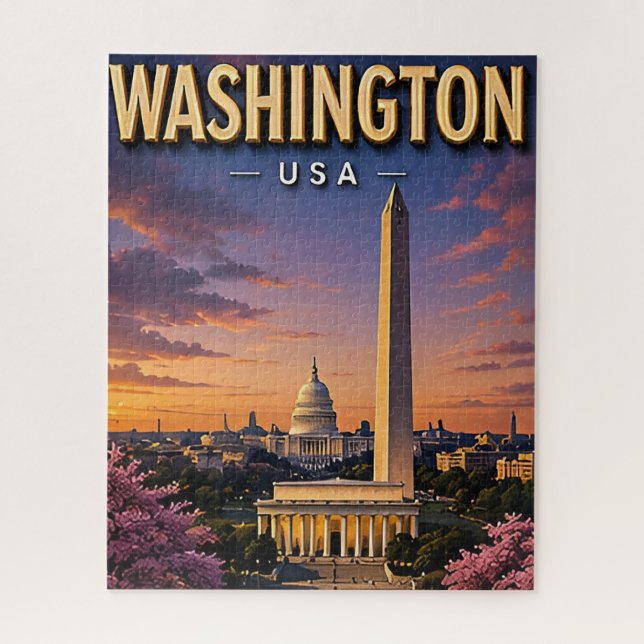 Puzzle Monuments du Capitole de Washington DC Skyline (Vertical)