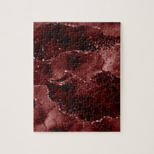 Puzzle Moody Agate Henné sang rouge grenat bijou ton