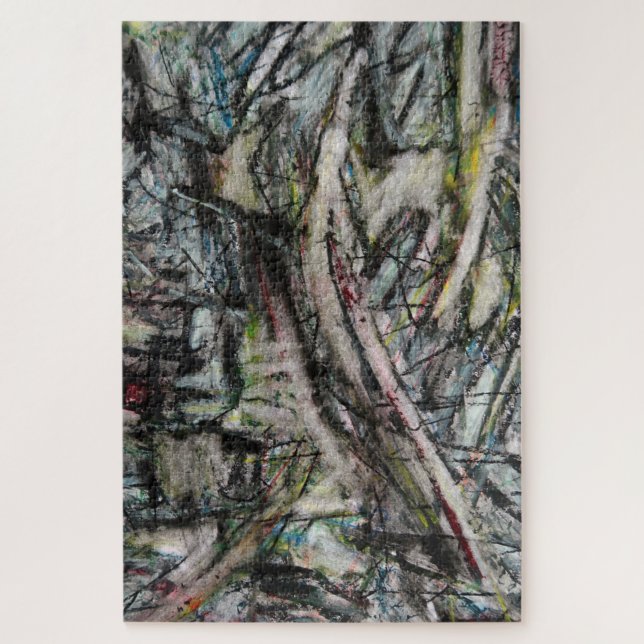 Puzzle Moody Dynamic Modern Monochrome Abstrait (Vertical)