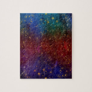 Puzzle Moody Ombre Rainbow Grunge foncé Or Stardust