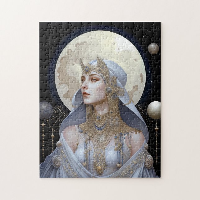 Puzzle Moon Goddess Queen Imaginaire Art (Vertical)
