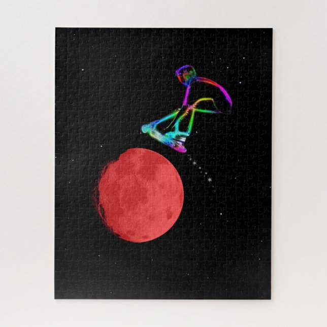 Puzzle Moon Grabber - Stunt Scooter Rider (Vertical)