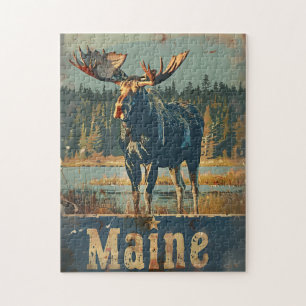 Puzzle Moose vintage du Maine