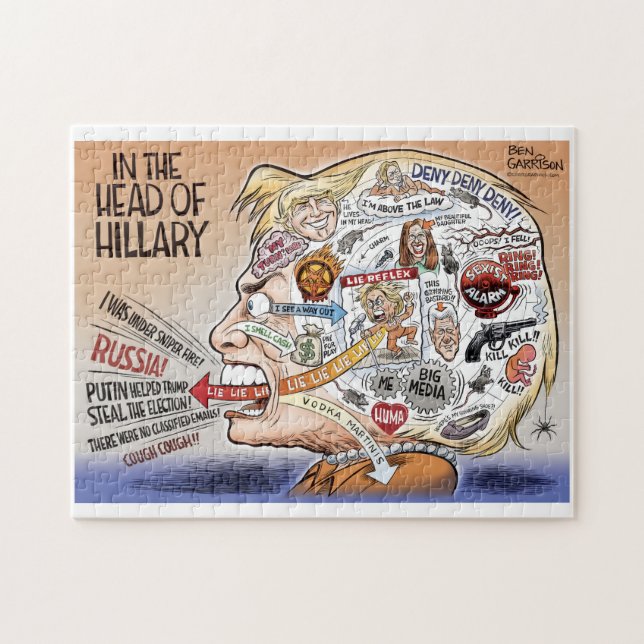 Puzzle Morceaux de Hillary Clinton de son esprit (Horizontal)