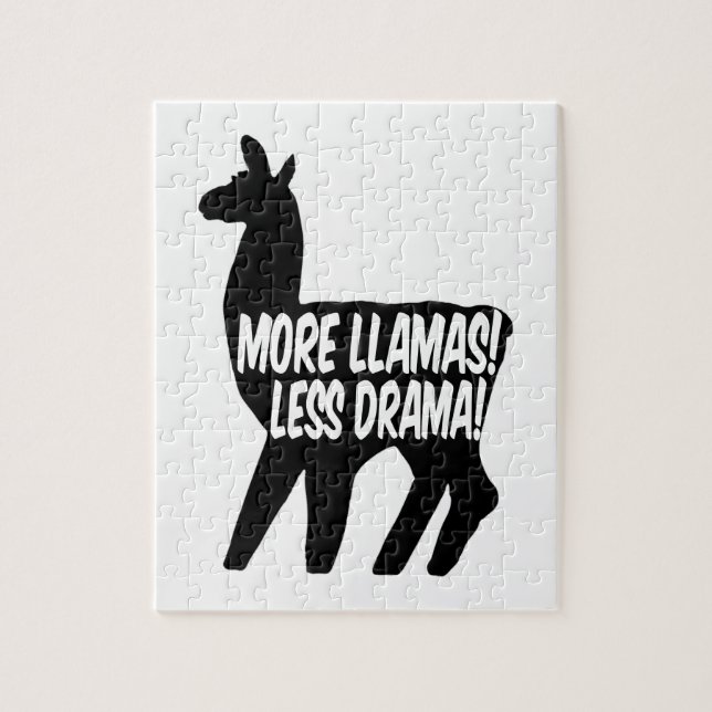 Puzzle More Llamas Less Drama (Vertical)