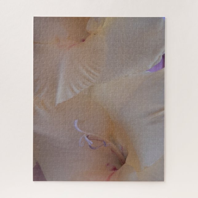 Puzzle Morning Calm: Blush Petals in Gentle Focus (Vertical)