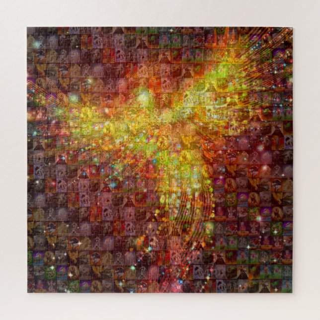 Puzzle Mosaic Phoenix (Vertical)