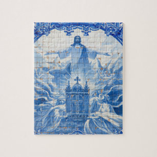 Puzzle Mosaïque bleue de jésus, Portugal