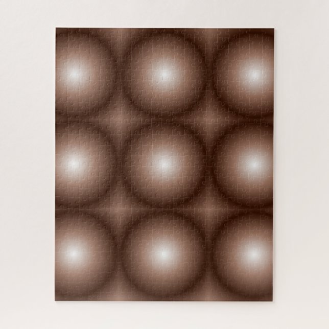 Puzzle Mosaïque Brown foncée 3D géométrique Mousse blanch (Vertical)