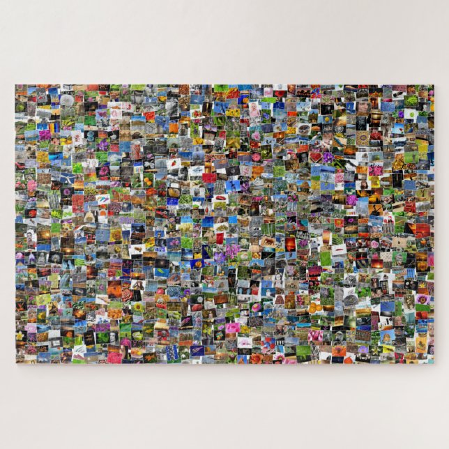Puzzle Mosaïque de photos et images design abstrait, (Horizontal)
