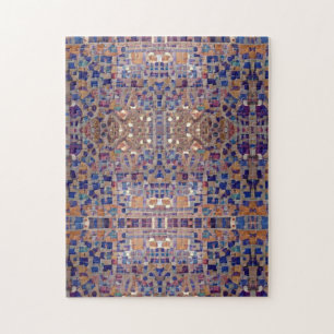 Puzzle Mosaïque marocaine design d'inspiration bleu beige