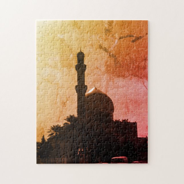 Puzzle Mosquée taxis vintage Irak Bagdad (Vertical)