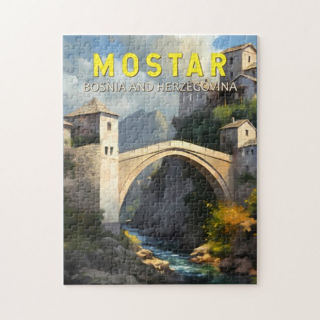 Puzzle Mostar Stari La plupart des voyages peinture à l'h (Vertical)