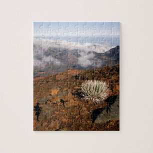 Puzzle Mot d'argent sur la rime du cratère de Haleakala,