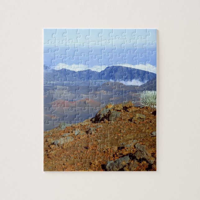 Puzzle Mot d'argent sur la rime du cratère de Haleakala d (Vertical)