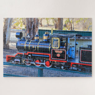 Puzzle Moteur de train à vapeur noir miniature