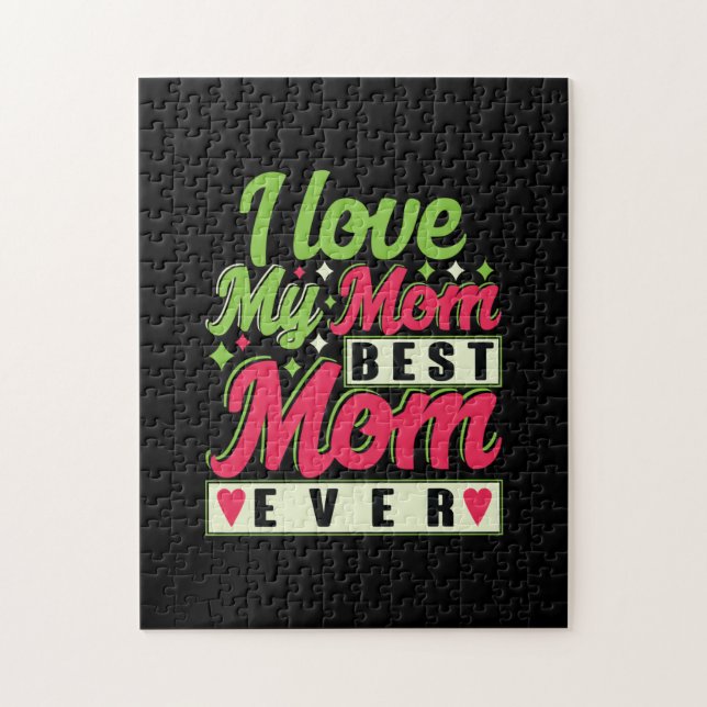 Puzzle Mother Gift I Love My Maman (Vertical)