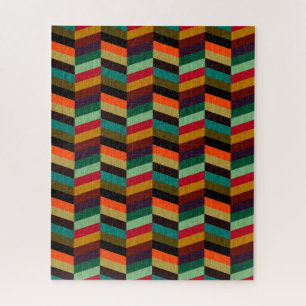 Puzzle Motif à carreaux bicolores colorés