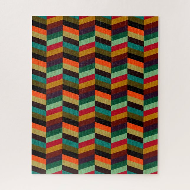 Puzzle Motif à carreaux bicolores colorés (Vertical)
