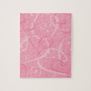 Puzzle Motif à coeur rose