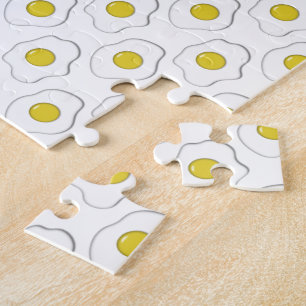 Puzzle Motif à point de polka d'oeufs frits