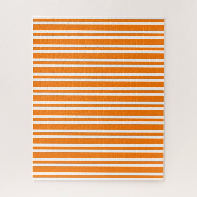 Puzzle Motif à rayures blanches orange (Vertical)